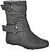 Journee Collection Kids Girls Buckle-Strap Mid-calf Riding Boots