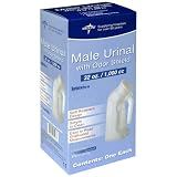 Medline Translucent Male Urinal with Odor Shield and Handle