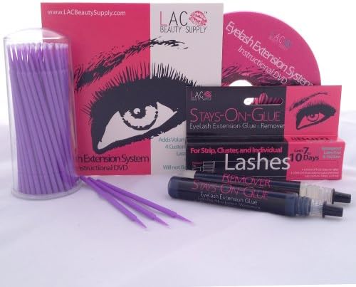 Eyelash Extension Glue - Remover - Micro Brushes - DVD - Hypoallergenic Non Burn