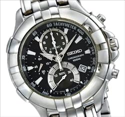 Seiko Men's SPC011 Retrograde Chronograph Silver-Tone Watch
