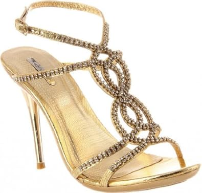 amazon gold shoes and bag