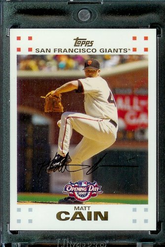 2007 Topps Opening Day #17 Matt Cain San Francisco Giants - Mint Condition - Shipped in Protective Display Case !