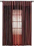 Designer Sheer Tailored Window Curtain Panel in Cinnamon
