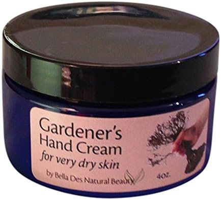 Gardener's Hand Cream for Very Dry Skin, Super Moisturizing with a Natural Scent, Bella Des Natural Beauty, 4 ounces