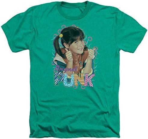 2BhipPunky Brewster 80's NBC TV Series Original Punk Adult Heather T-Shirt Tee Green