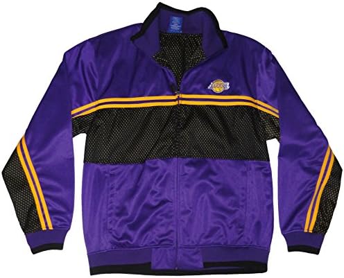 NBA Men's LA Lakers Basketball Jacket, Size XL, Deep Purple/Black/Gold