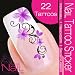 Nail Tattoo Sticker Bl�te / Ornament - lila / schwarz