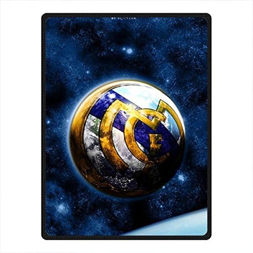 Needyou Real Madrid Fleece Throw Blanket Fleece 58" x 80" Outdoor Indoor