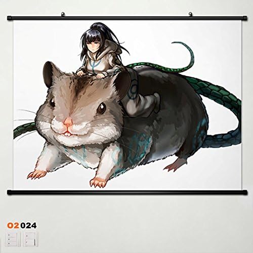 Home Decor Anime Overlord Hamusuke Narbe Narberal Wall Scroll Poster Fabric Painting 23.6*17.7 inch b2 24