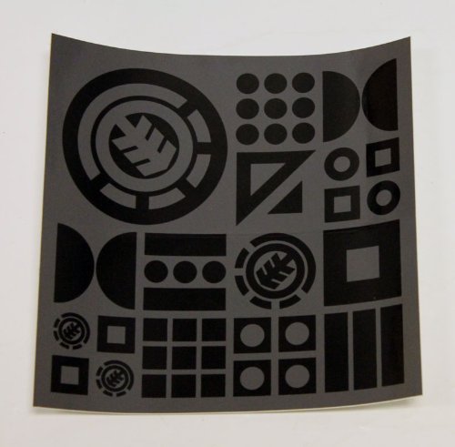 ELEMENT Skateboard STICKER Quadrant Black 5 x 5in