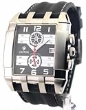 MENS CROTON RUBBER CHRONO DATE WATCH CC311245BSBK