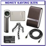 Sony HDR-TG5V HD Handycam Camcorder w/ Built-in GPS Receiver + Sony 4GB Memory Stick PRO Duo (Mark2) + Sony Semi Soft Carrying Case + HDMI (6 ft) + Snap, Shoot & Share Starter Pack