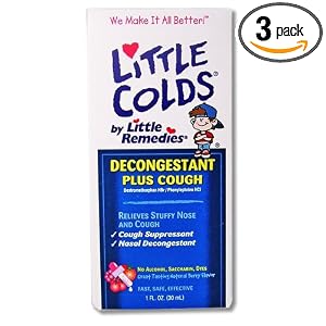 Little Colds Decongestant + Cough, 1-Ounce Box (Pack of 3)