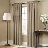 American Curtain and Home Solid Blackout Window Curtain, 54-Inch by 63-Inch, Taupe