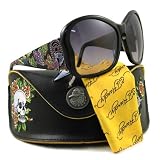 AUTHENTIC ED HARDY SUNGLASSES EHS 049 BLACK BUTTERFLIES AUTHENTIC