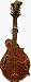Brownish-pinkish Gibson F-5 Mandolin Guitar Enamel Pin - RARE DISCONTINUED RETRO 1980'S COLLECTABLE