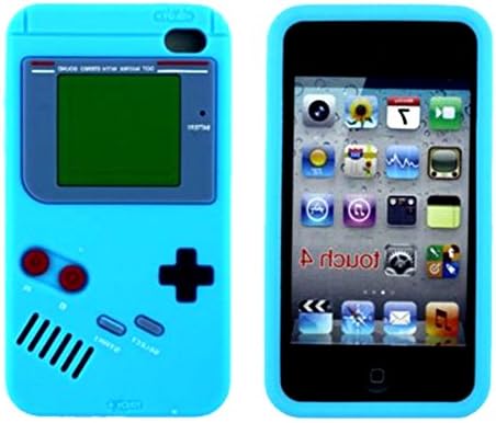 iTitan Cotton Candy Blue{Classic Game Boy} Soft and Smooth Silicone Cute 3D Fitted Bumper Gel Case for iPod 4 (4G) 4th Generation iTouch by Apple "Durable and Slim Flexible Fashion Cover with Amazing and Creative Cartoon Design"