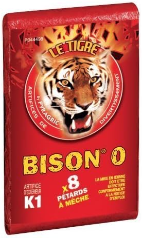 8 Packet 8 Firecrackers Tiger BISON 0 k1 by Tigre