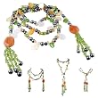 Single Strand Necklace made of Freshwater Cultured Pearls, Crystals and Peridot *** Augustina Jewelry Special Design !