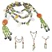 Single Strand Necklace made of Freshwater Cultured Pearls, Crystals and Peridot *** Augustina Jewelry Special Design !