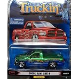1 Badd Ride Truckin Metallic Green and Blue Dodge Ram SRT10 1:64 Scale Die Cast Truck Car by Truckin