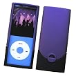 Apple iPod Nano 4 (4th Generation) Rubberized Hard Case Two-Piece Slider Purple & Black