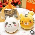 お絵かきマカロン バレンタイン動物っこ&ベルギーチョコ 計3個入り