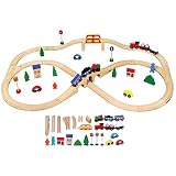 Viga NCT 1917 - Holzeisenbahn Stadt Set mit 49 Teilen