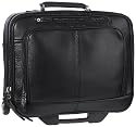 Leonhard Heyden Mens Oxford Wheeled Pilot Case Black 5616-001 Small