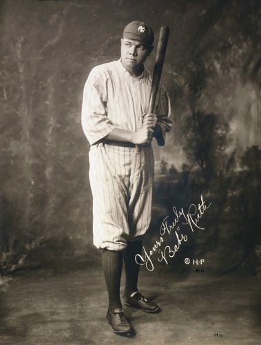 Babe Ruth New York Yankees Signature Poster Photo Sports Baseball Posters Photos 12x18