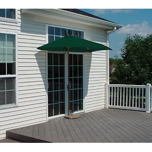 OFF-THE-WALL BRELLA 7.5 Ft. Half Umbrella - Green - Sunbrella by 