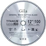 Buy 12-Inch 100 Teeth ATB Trim and Ultra Fine Finish Carbide Saw Blade by Gilatools