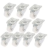 uxcell　キャスター　滑車　上部プレート　ホーム　オフィス椅子用　メタル 10個入り