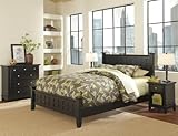 IMAGE OF Arts & Crafts Black Queen Bed, Night Stand, & Chest