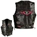 Ladies Rock Design Genuine Leather Vest- L