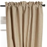 52-Inch by 63-Inch Hopsack Thermal Backed Black Out Pole Top Panel, Taupe by 