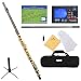 Mendini MFE-380BNG Intermediate Open/Closed-Hole Black Nickel Plated C Flute w/ B Foot Joint + 1 Yr Warranty, Case, Chromatic Tuner w/ Metronome, Stand, Pocketbook, Cleaning Rod & Cloth, Joint Grease, & a Pair of Gloves