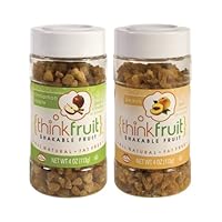 Thinkfruit Shakable Fruit Combo: Cinnamon Apple, Peach, 4 Ounce Bottles (Pack of 8)