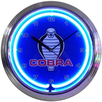 Neonetics Ford Mustang Cobra Neon Clock (Blue) (15