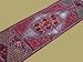 BURGUNDY SARI INDIAN TAPESTRY WALL HANGING TABLE RUNNER