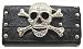 Rhinestone Skull Black Western Studded Checkbook Holder