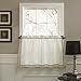 Lorraine Home Fashions Stratford Tier Curtain Pair, 56 by 24-Inch, Natural