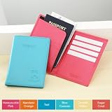 Cathy's Concepts Leather Passport Holder, Teal