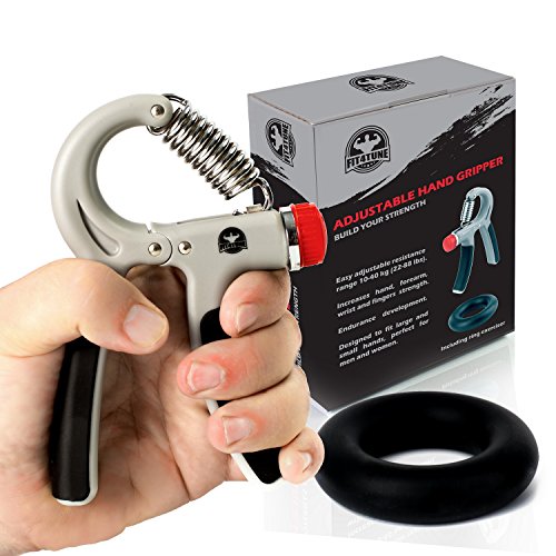 Adjustable Hand Gripper Ring Exerciser & Ebook Set