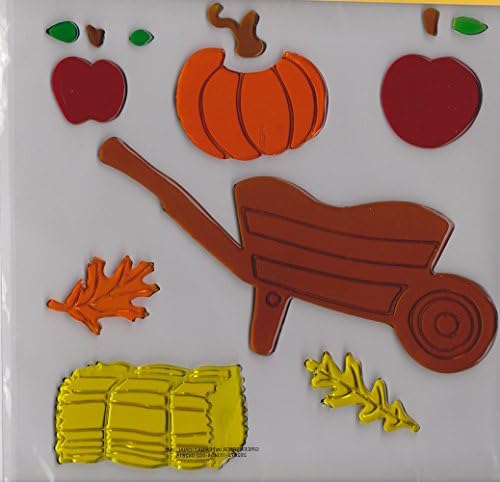 Fall?Harvest Gel Cling Stickers, 2 Packs (27 Clings/Stickers
