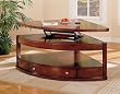 Occasional Pie Shape Lift Top Coffee Table By Coaster Furniture