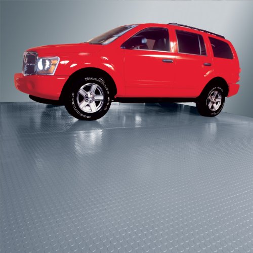 Coin Pattern Garage Floor Cover/Protector. 7.5 ' x 17' Parking Pad Colors: Slate Grey