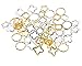 50 Metallic Silver Gold Shaped Nail Art Decorations Crystal Jewels Gems By VAGA®
