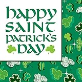 Creative Converting 18-Count Beverage Napkins, Shamrock Party