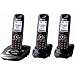 Panasonic KX-TG7533B DECT 6.0 PLUS Expandable Digital Cordless Phone with Answering System, Black, 3 Handsets